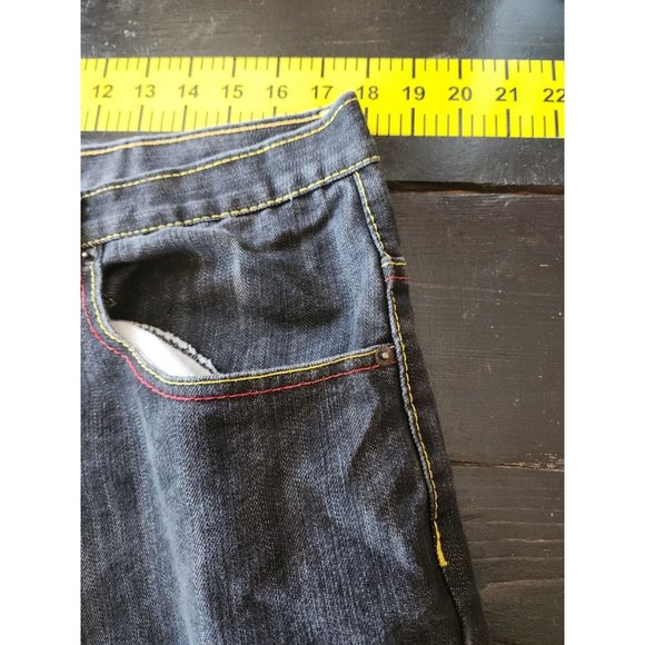 MENS Y2K BAGGY SIZE 38 SHORTS HEAVY STITCH SNEAKER EMBRODERED LOOSE FIT - Picture 4 of 9